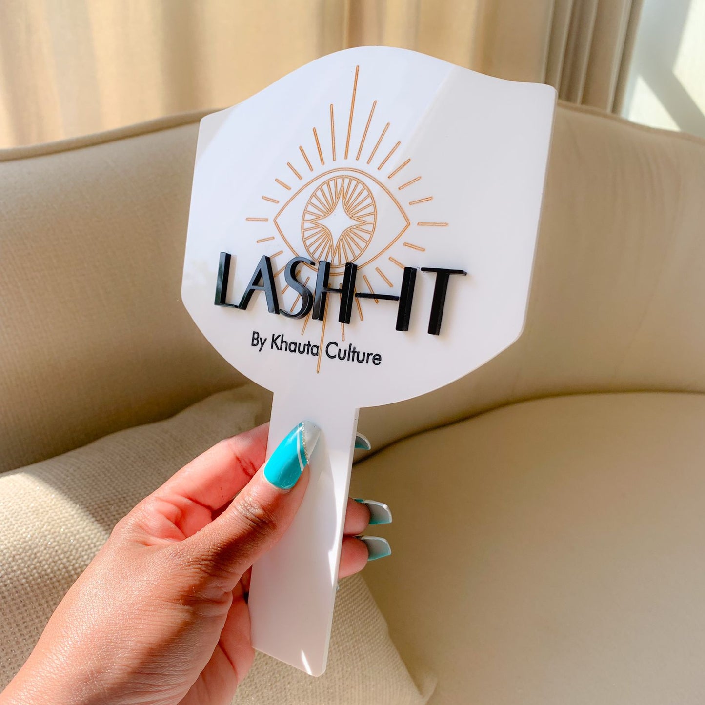 Acrylic hand mirror