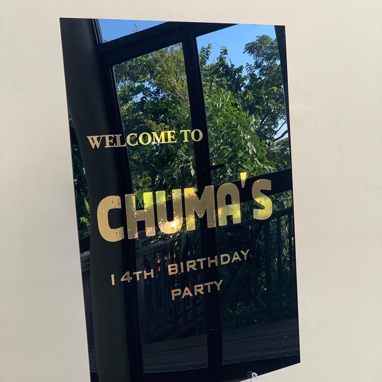 Acrylic Welcome Sign