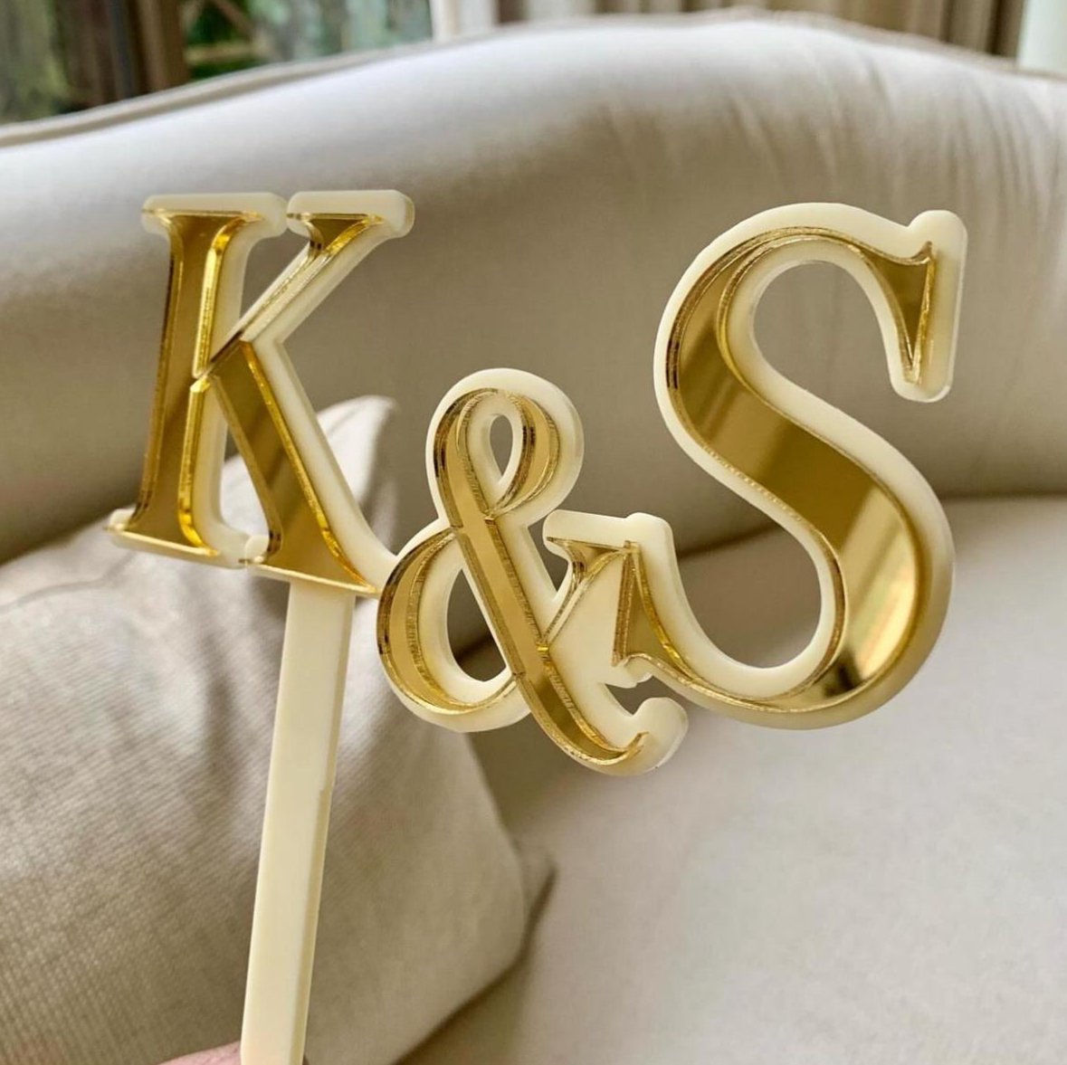 Acrylic cake topper