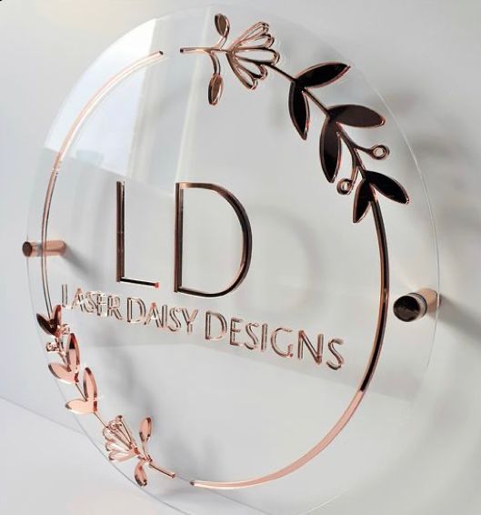 Acrylic business Sign - Clear