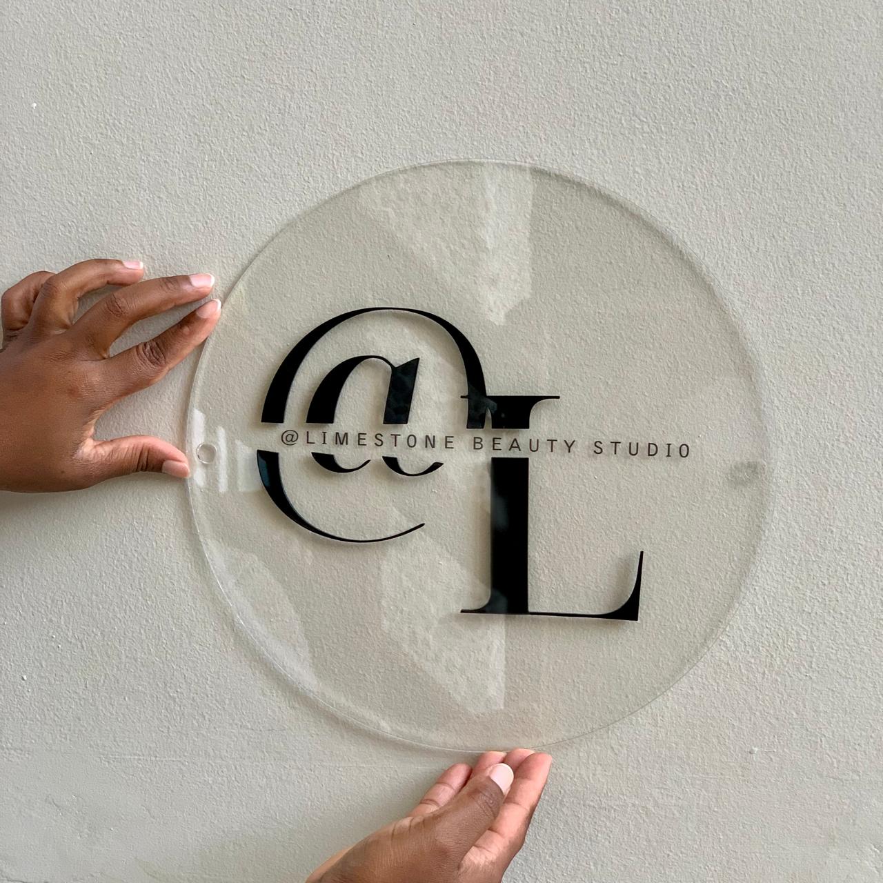 Acrylic business Sign - Clear