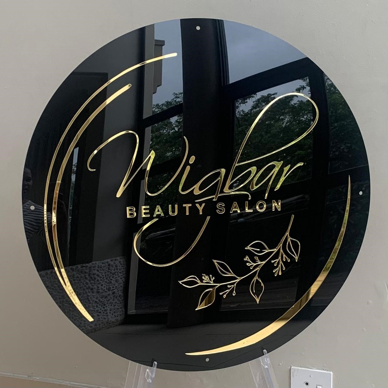 Custom Black Acrylic Business Sign – Sleek & Professional Branding