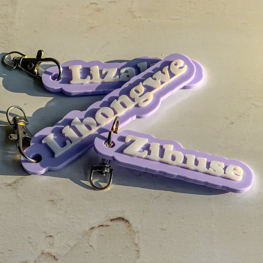 Layered Acrylic Kids Keyrings – School Bag Charms & Party Gifts