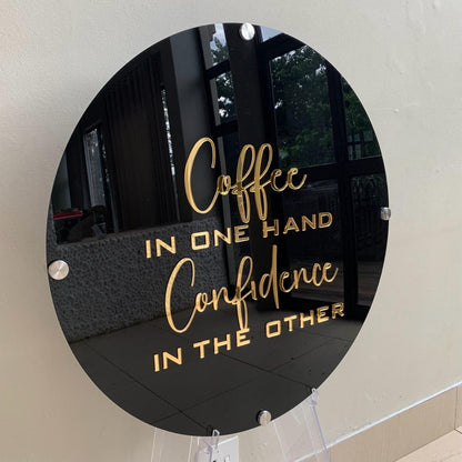 Custom Black Acrylic Business Sign – Sleek & Professional Branding