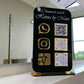 Acrylic Social Media sign - 3 QR Codes