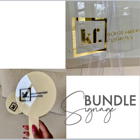 Business sign  & hand mirror BUNDLE