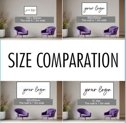 Rectangular Acrylic Business Signs for Shops, Salons & Offices