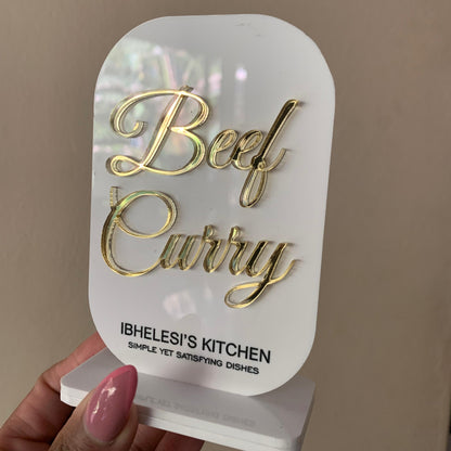 Catering Menu Acrylic Stands - Set of 10