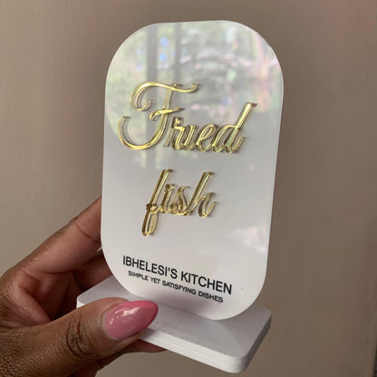 Catering Menu Acrylic Stands - Set of 10