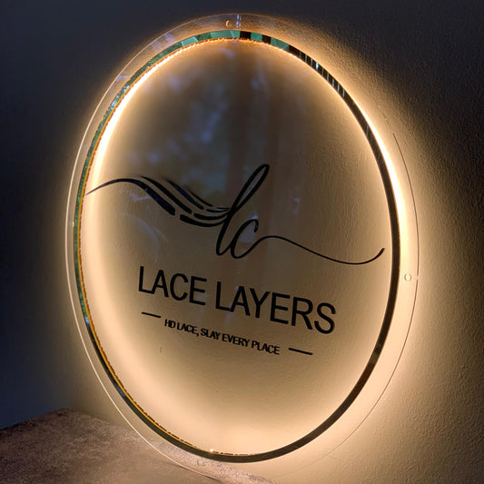 LED backlit Acrylic Sign