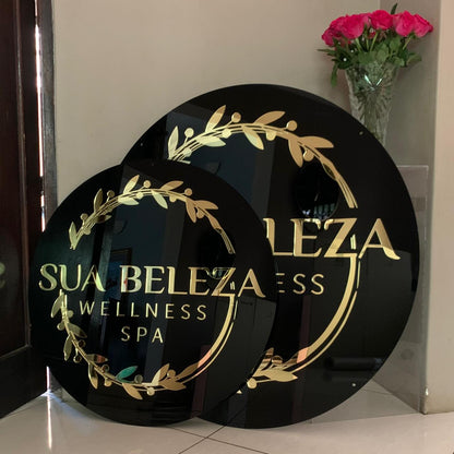 Custom Black Acrylic Business Sign – Sleek & Professional Branding