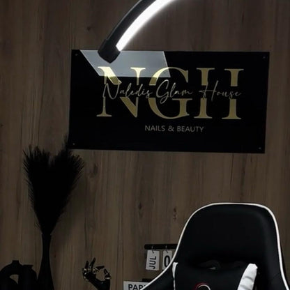 Rectangular Acrylic Business Signs for Shops, Salons & Offices