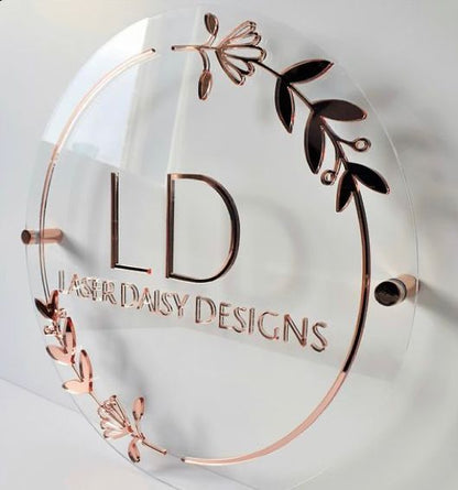 Personalized Clear Acrylic Business Sign – Sleek & Durable