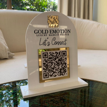 Layered Acrylic Social Media Sign – Stylish & Customizable Branding