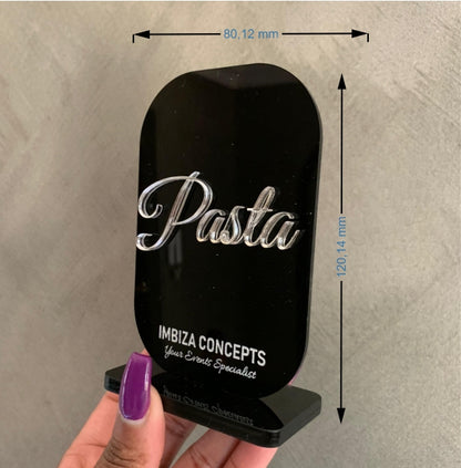 Catering Menu Acrylic Stands - Set of 10