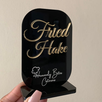 Catering Menu Acrylic Stands - Set of 10