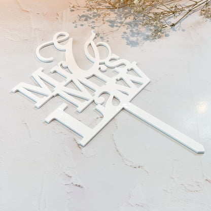 Custom Acrylic Cake Topper – Personalised Text