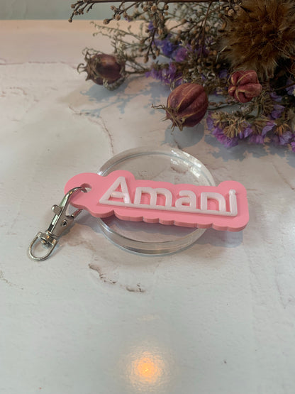Layered Acrylic Kids Keyrings – School Bag Charms & Party Gifts