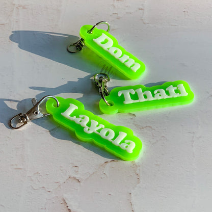 Layered Acrylic Kids Keyrings – School Bag Charms & Party Gifts