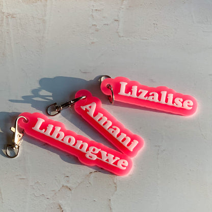 Layered Acrylic Kids Keyrings – School Bag Charms & Party Gifts