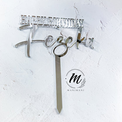 Custom Acrylic Cake Topper – Personalised Text