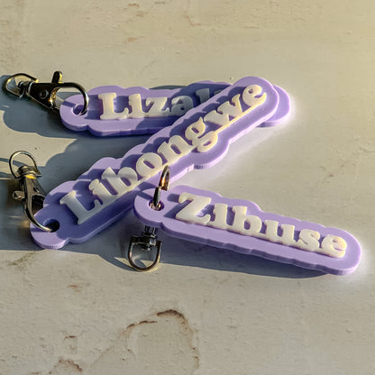 Layered Acrylic Kids Keyrings – School Bag Charms & Party Gifts